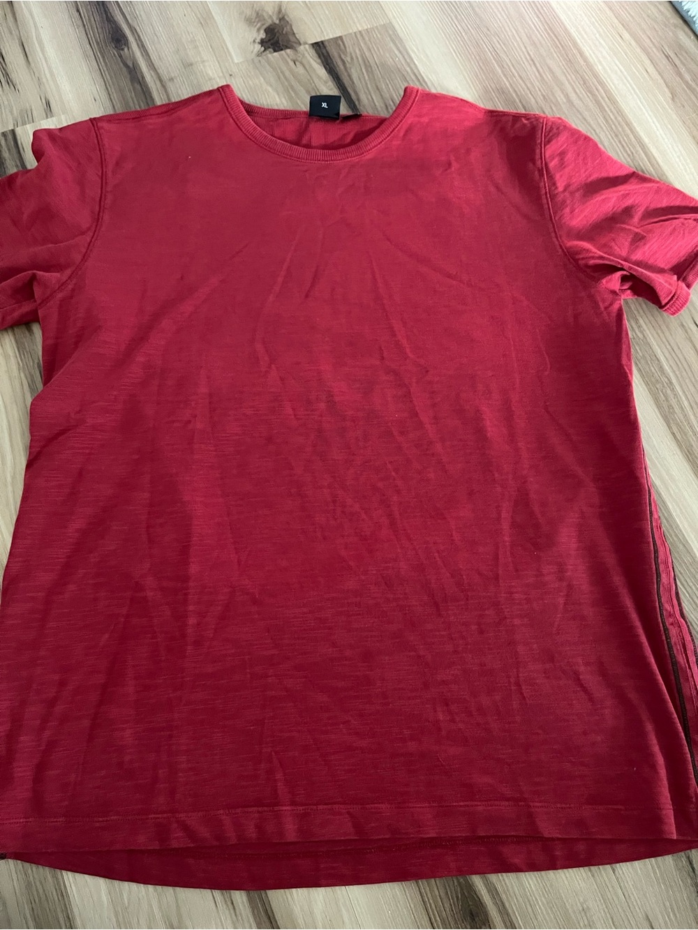 BOSS Men’s Slim Fit Crew Neck Short Sleeve T-Shirt, Red, Logo, XL